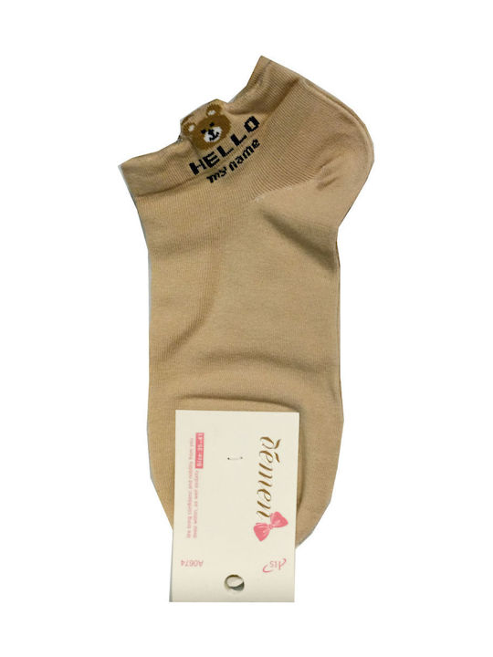 Demen 3er-Set Damen Knöchelsocken Hello Baumwolle Normale Passform Anthrazitgrau Beige Demen 3er-Set Damen Knöchelsocken Hello Baumwolle Normale Passform Anthrazitgrau Beige