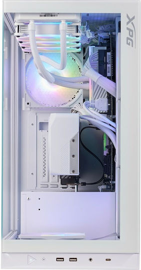 Adata Invader X Gaming Middle Tower Carcasă PC cu Deschidere Laterală Albă