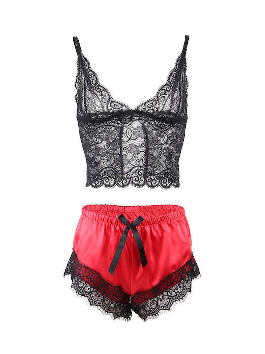 Subblime Καλοκαιρινό Babydoll Black, Red