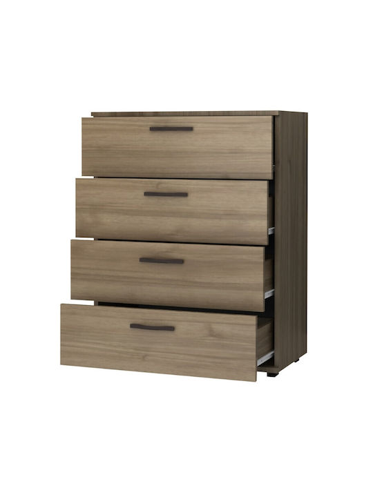 Velika Wooden Chest of Drawers Walnut 73x44x96cm