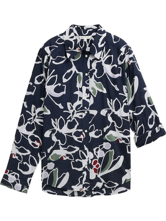 Mânecă lungă Femei Cămașă Painterly Floral Design Imprimeu