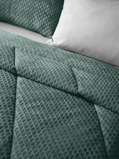 Saint Clair Κουβερτοπάπλωμα Υπέρδιπλο 220x240εκ. Baroque Emerald