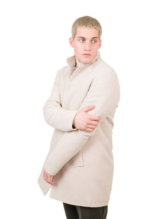 Men's Half Coat Ecru
