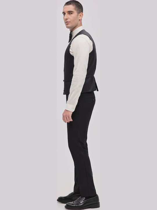 Men's Vest Slim Fit Black