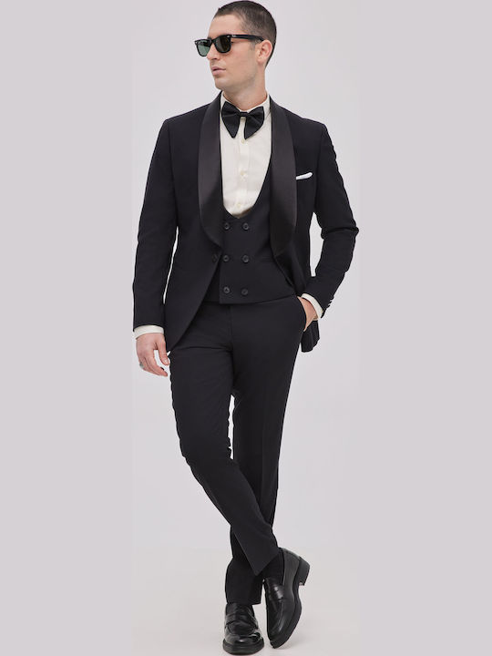Men's Vest Slim Fit Black