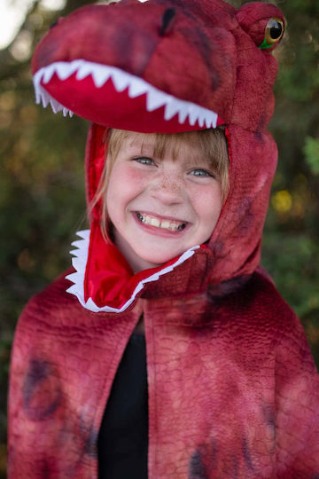 Κάπα Βροντόσαυρος T-Rex Αποκριάτικη Κάπα Κόκκινη 6-8 ετών