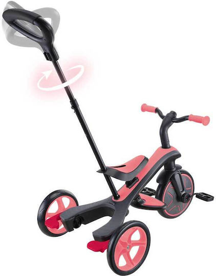Globber Explorer Convertible with Parental Handle 4 in 1 for 2-5 Years Pink
