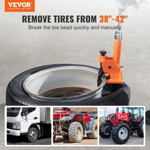 Vevor Dispozitiv Manual de Desprindere a Talonului Anvelopei 96.5-106.7 Mm Protecție Jantă din Aluminiu Ușor de Utilizat pentru Repararea Anvelopelor ATV UTV Tractoare Camioane Mașini Anvelope Grele