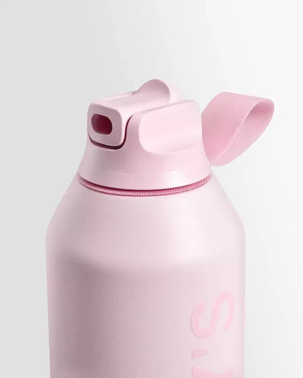 Chilly's Series 2 Flip Thermos Bottle Stainless Steel BPA Free 500ml Blush Pink With Straw