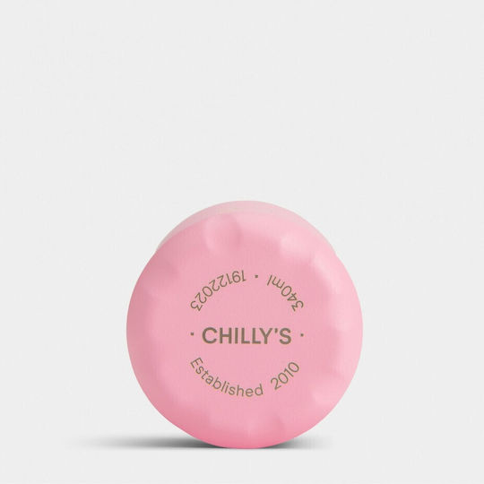 Chilly's Glass Thermos Stainless Steel BPA Free 340ml Pastel Pink