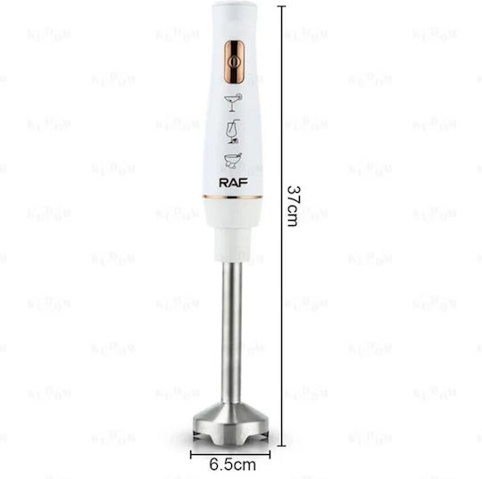 Raf R303w Ραβδομπλέντερ με Ανοξείδωτη Ράβδο 800W Λευκό