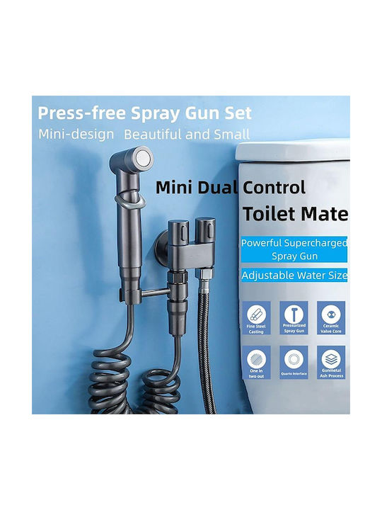 AZ-100 Wall Mounted Bidet Set Silver