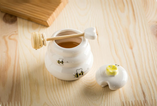 Gadget Master Oală de miere Ceramică Alb 100ml 1pcs