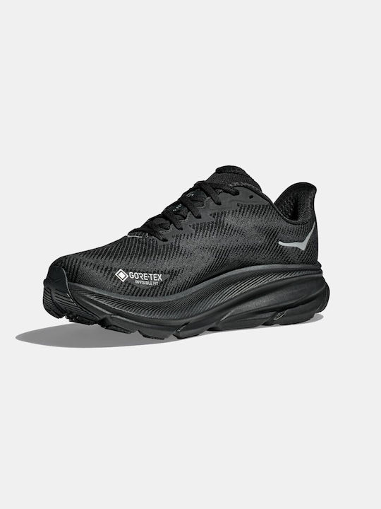 Hoka Clifton 9 Sport Shoes Running Waterproof with Gore-Tex Membrane Black