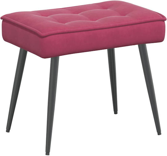 Sessel mit Fußhocker Samt Bordeaux 64x74x84cm