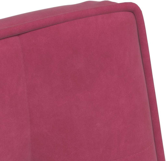 Sessel mit Fußhocker Samt Bordeaux 64x74x84cm