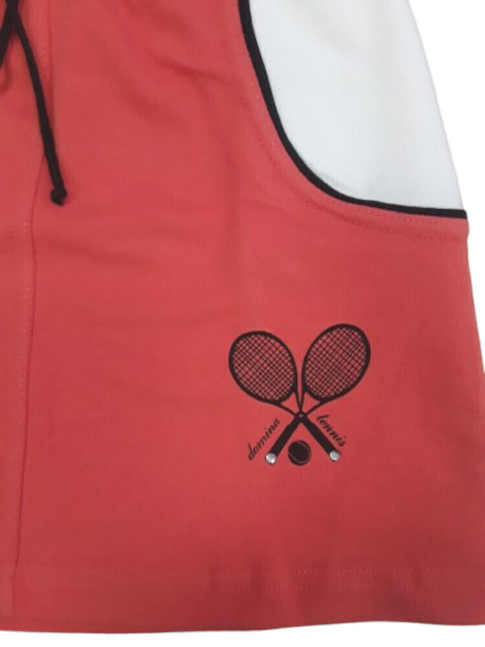 Kids' Set with Skirt Summer 2pcs Red