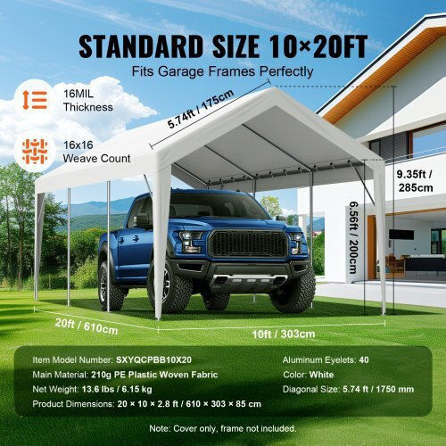 Vevor Cover for Kiosk White 3.048x6.096m