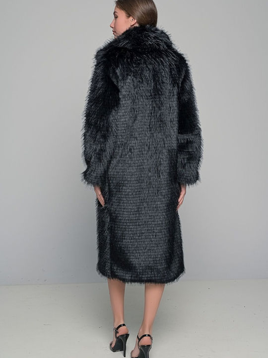 Women's Long Fur Black