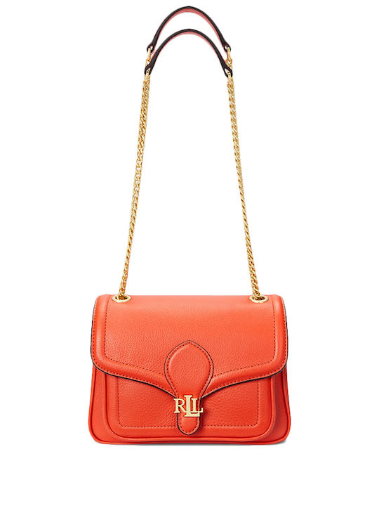 Ralph Lauren Leather Women's Bag Shoulder Orange