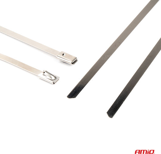 AMiO Δεματικά Καλωδίων Πλαστικά 150mmx4.6mm σε Γκρι χρώμα (100τμχ) (04320)