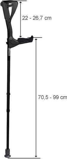 FDI Forearm Crutches Ergotech Elbow Crutch Black 1407903