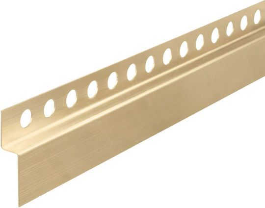 Vordere Duschschwelle 130 cm Bürstengold