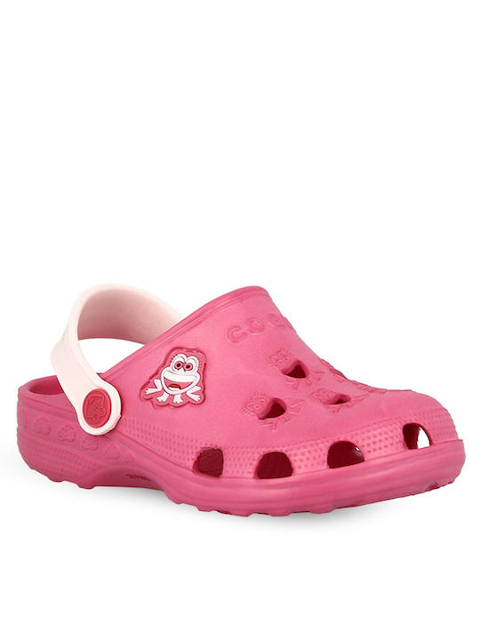 Coqui Little Frog Children's Anatomical Beach Clogs Fuchsia