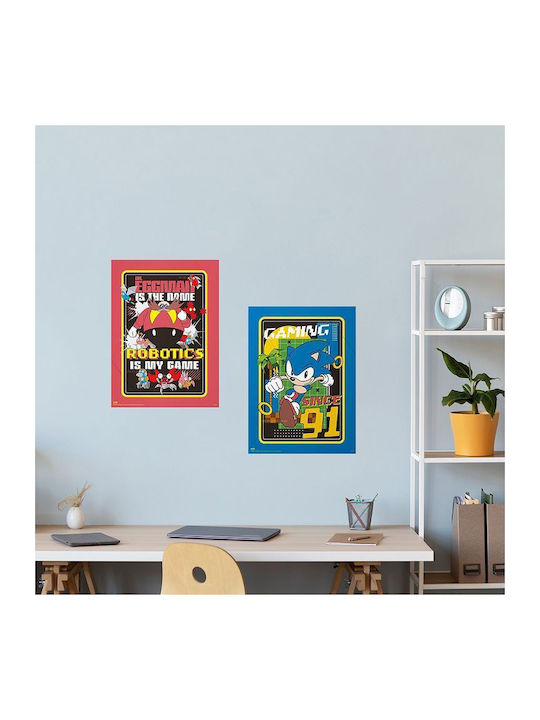 Set of 2 Mini Posters 38x52cm Sonic