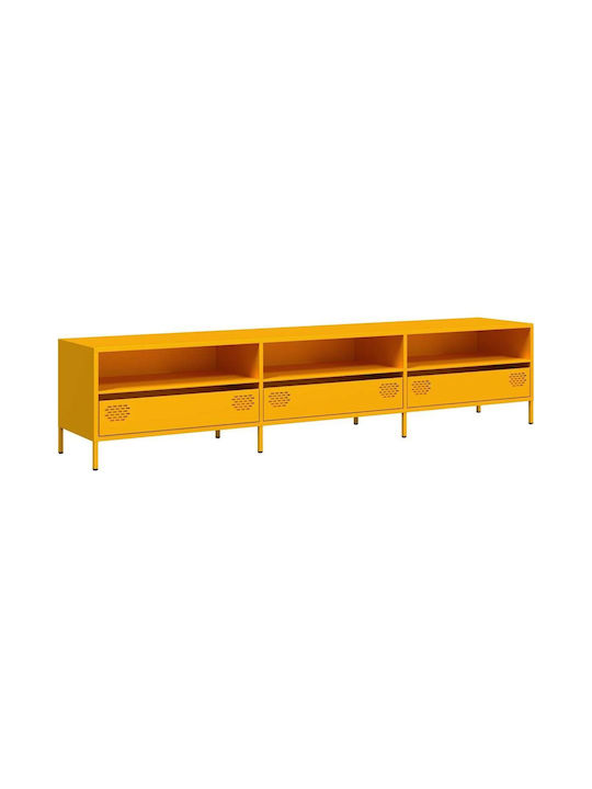 TV Stand Metal Mustard Yellow L202xW39xH43.5cm