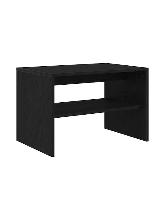 TV Stand Wooden Black Oak, Black L60xW40xH40cm