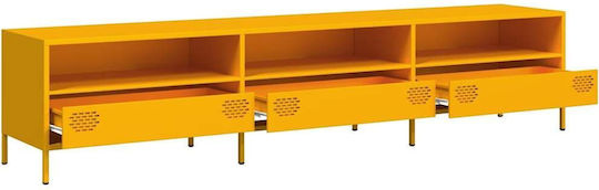 vidaXL TV-Ständer Metall Gelbe Senfgelb M202xT39xH43.5cm