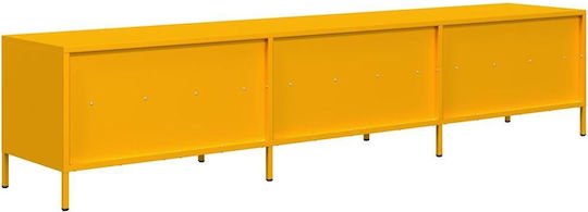 vidaXL TV-Ständer Metall Gelbe Senfgelb M202xT39xH43.5cm