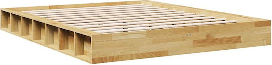 Bettgestell ohne Matratze 140x190 cm Massivholz Eiche Braun