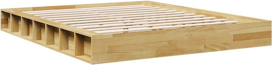 Bettgestell ohne Matratze 140x190 cm Massivholz Eiche Braun