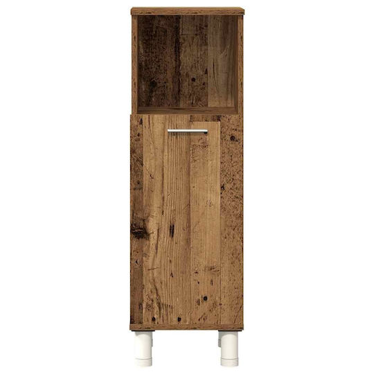 vidaXL Waschtisch mit Waschbecken, Spiegel & Säule Old Wood