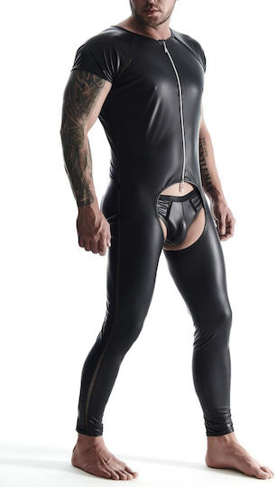 Herren Jumpsuit Overall Schwarz S