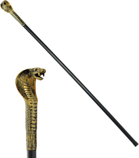 Karneval Zauberstab Gold Pharaos Zepter Kobra-Schlange zusammenklappbar 110 cm. 1Stück