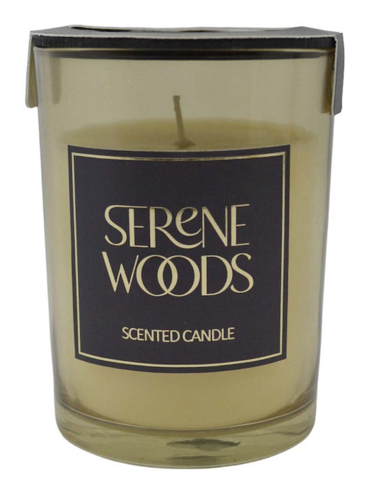 Lumânare parfumată cu lumânare Serene Woods Borcan de sticlă cu capac 8x8x8x10,5cm.ankor