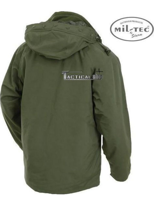 Mil-Tec Αδιάβροχο Κυνηγετικό Μπουφάν Fleece Χακί