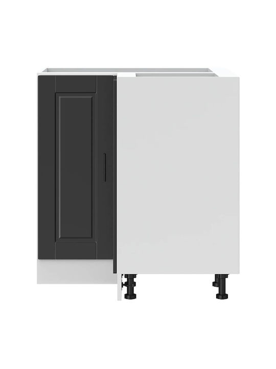 Eckschrank Boden Black 75.5x75.5x81.5cm