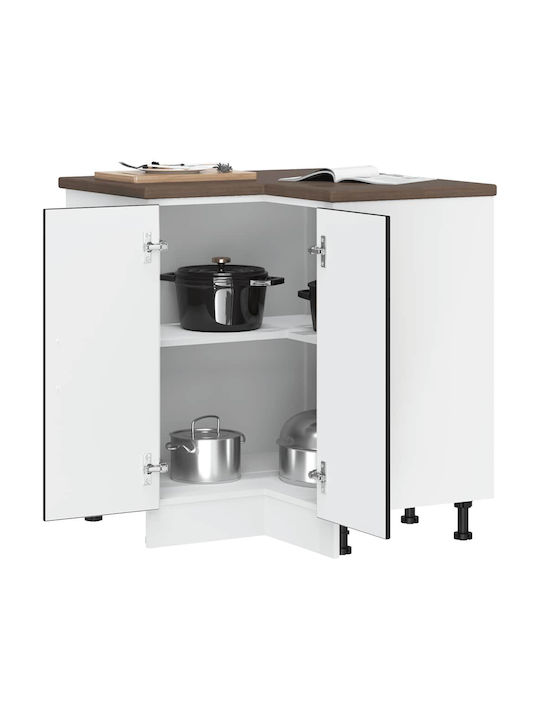 Eckschrank Boden Black 75.5x75.5x81.5cm