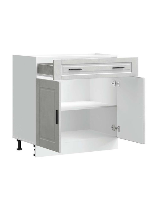 Επιδαπέδιο Ντουλάπι Μπετόν Γκρι 80x46x81.5εκ.