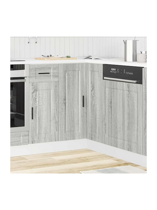 Dulap de Colț pardoseală Gray Sonoma 75.5x75.5x81.5buc