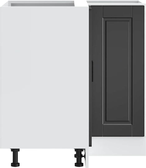 Γωνιακό Ντουλάπι Δαπέδου Μαύρο 75.5x75.5x81.5εκ.