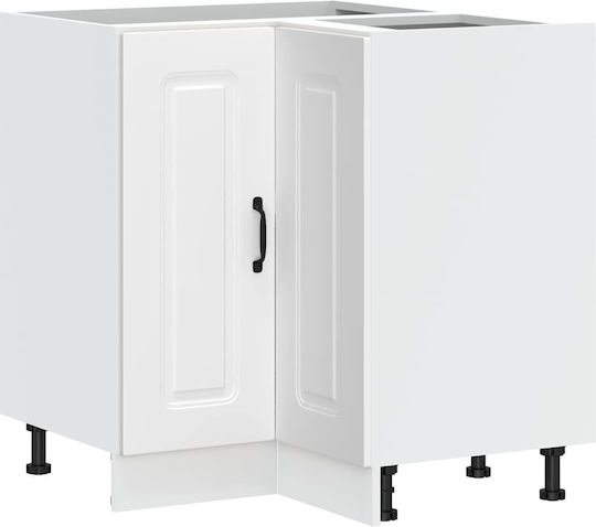 Γωνιακό Ντουλάπι Δαπέδου Λευκό 75.5x75.5x81.5εκ.