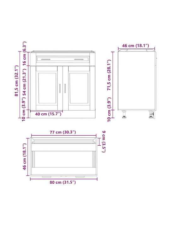 Alb 80x46x81.5buc