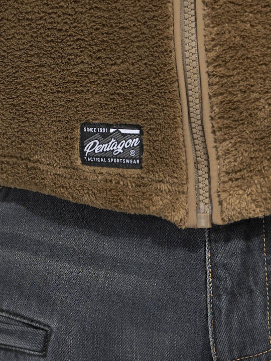 Pentagon Grizzly Hunting Cardigan Fleece Brown