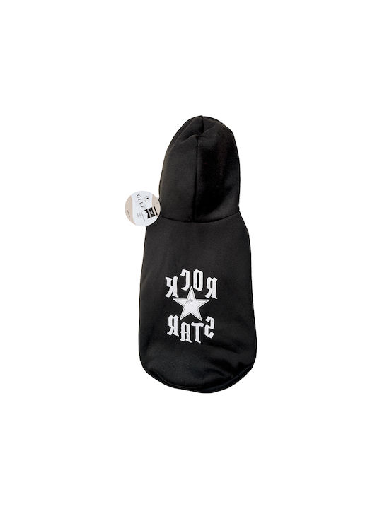 Glee Rock Star Hundeshirt Hoodie für Hunde in Schwarz Farbe 30cm