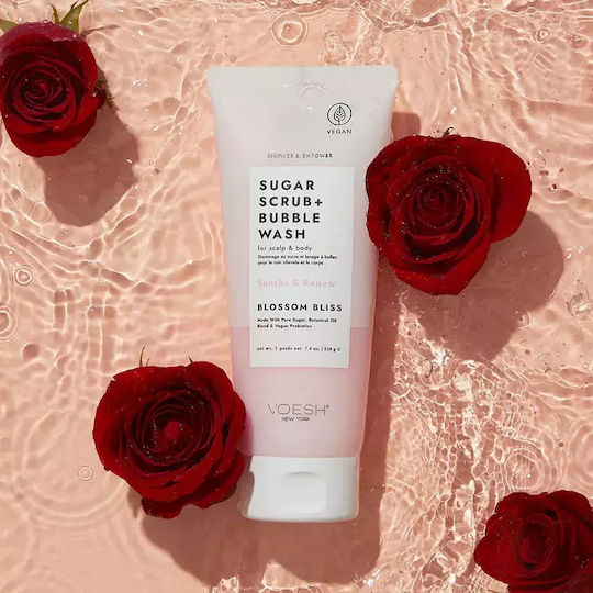 Sugar Scrub + Bubble Wash Scalp Body Blossom Bliss